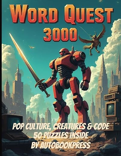 Word Quest 3000 puzzle book – advanced word search challenge