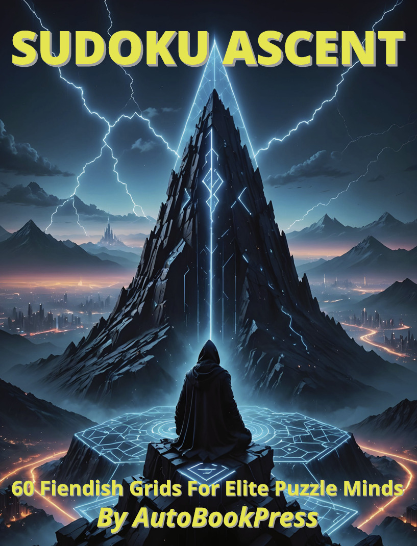 Sudoku Ascent puzzle book – intermediate to advanced logic levels