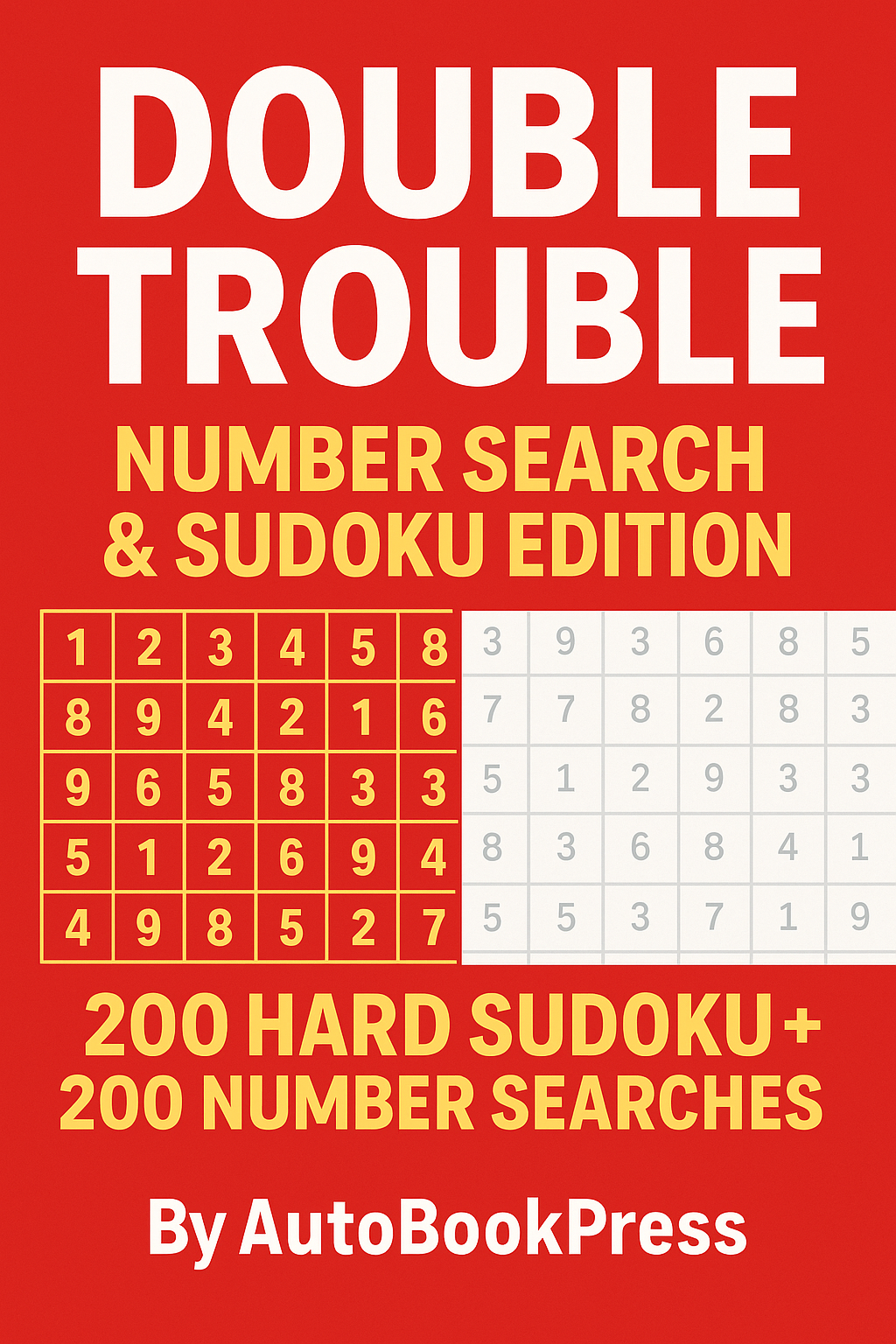 Double Trouble puzzle book – Sudoku meets number search combo