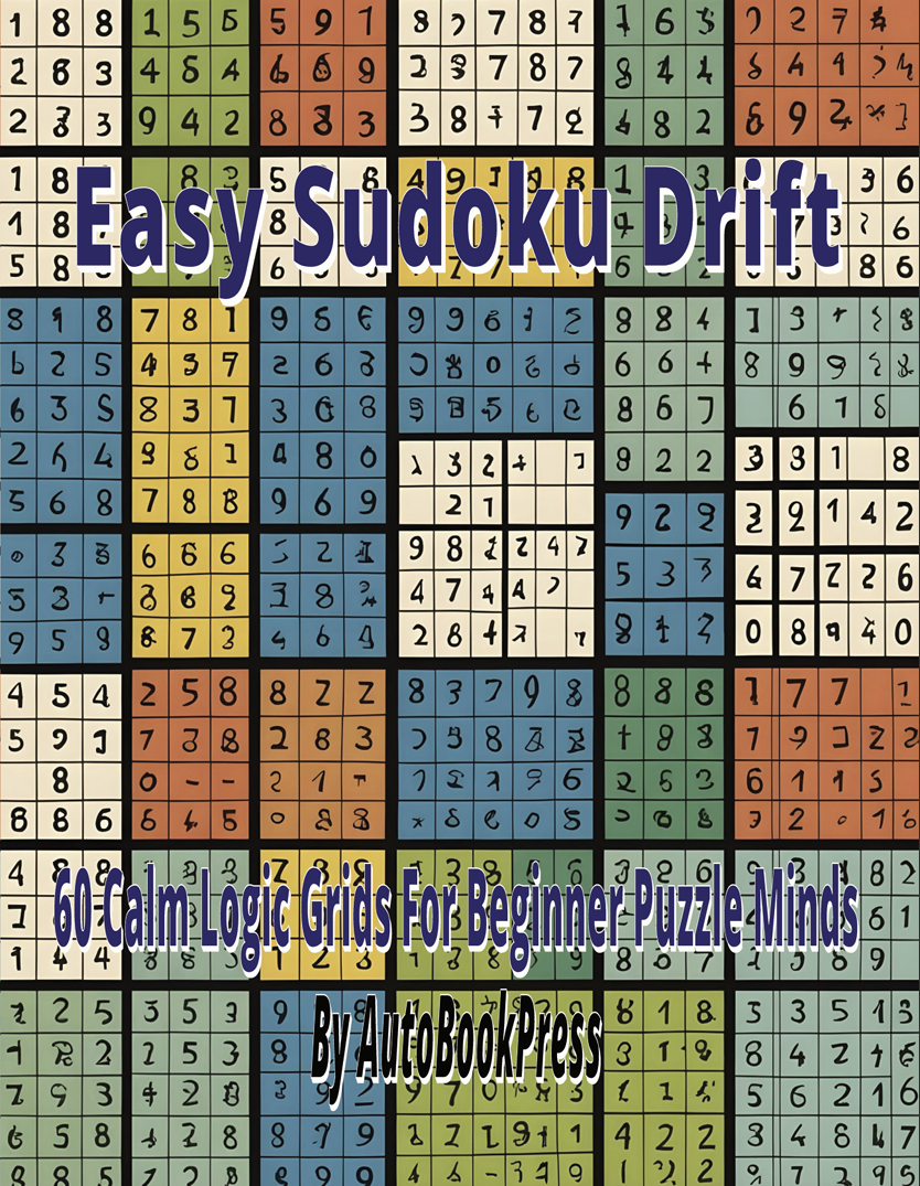 Easy Sudoku Drift puzzle book – light logic training for all ages